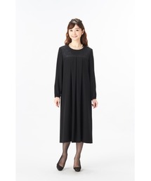 濃染加工ゆったりサイズワンピース (かぶり仕様)