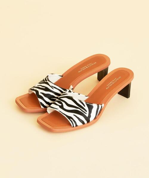 BEAUTY&YOUTH UNITED ARROWS（ビューティーアンドユースユナイテッドアローズ）の「BY∴ ゼブラプリント セットバックミュール о（サンダル・レディース・その他1・36/35h/37/36h/37h）」の9枚目の写真