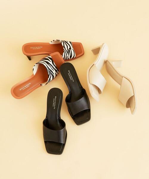 BEAUTY&YOUTH UNITED ARROWS（ビューティーアンドユースユナイテッドアローズ）の「BY∴ ゼブラプリント セットバックミュール о（サンダル・レディース・その他1・36/35h/37/36h/37h）」の2枚目の写真