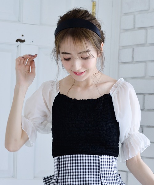 MIIA（ミーア）の「【新色登場】マシュマロトップス（シャツ/ブラウス・レディース・オフホワイト/ピンク/ブラック/ベージュ・FREE）」の3枚目の写真