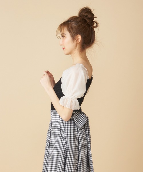 MIIA（ミーア）の「【新色登場】マシュマロトップス（シャツ/ブラウス・レディース・オフホワイト/ピンク/ブラック/ベージュ・FREE）」の8枚目の写真