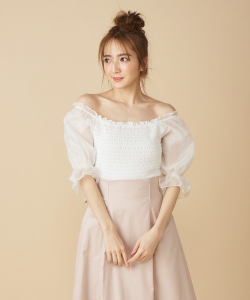 MIIA（ミーア）の「【新色登場】マシュマロトップス（シャツ/ブラウス・レディース・オフホワイト/ピンク/ブラック/ベージュ・FREE）」の9枚目の写真