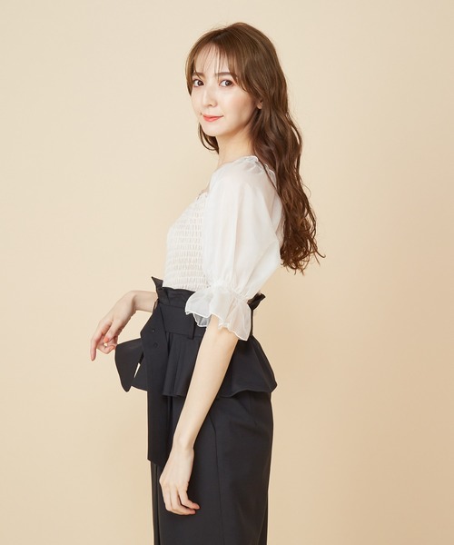 MIIA（ミーア）の「【新色登場】マシュマロトップス（シャツ/ブラウス・レディース・オフホワイト/ピンク/ブラック/ベージュ・FREE）」の19枚目の写真