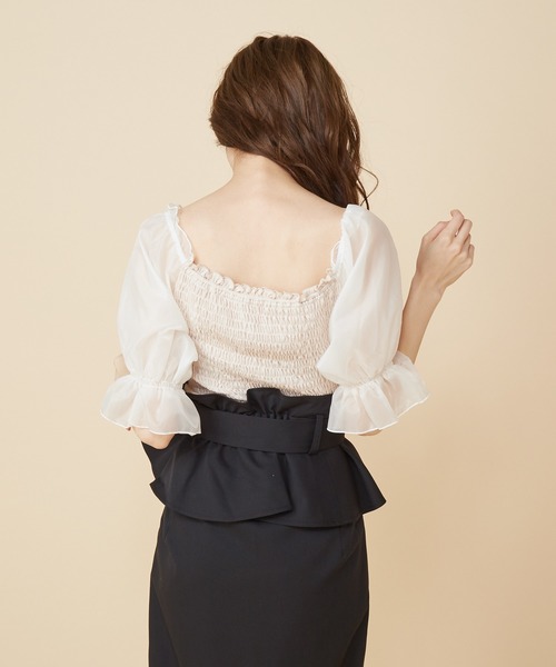 MIIA（ミーア）の「【新色登場】マシュマロトップス（シャツ/ブラウス・レディース・オフホワイト/ピンク/ブラック/ベージュ・FREE）」の20枚目の写真