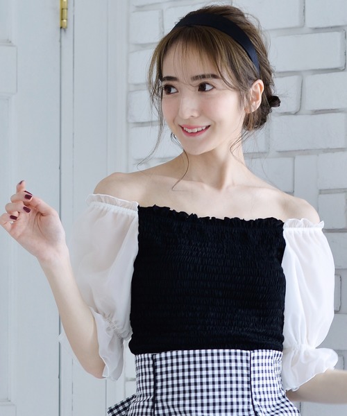 MIIA（ミーア）の「【新色登場】マシュマロトップス（シャツ/ブラウス・レディース・オフホワイト/ピンク/ブラック/ベージュ・FREE）」の22枚目の写真