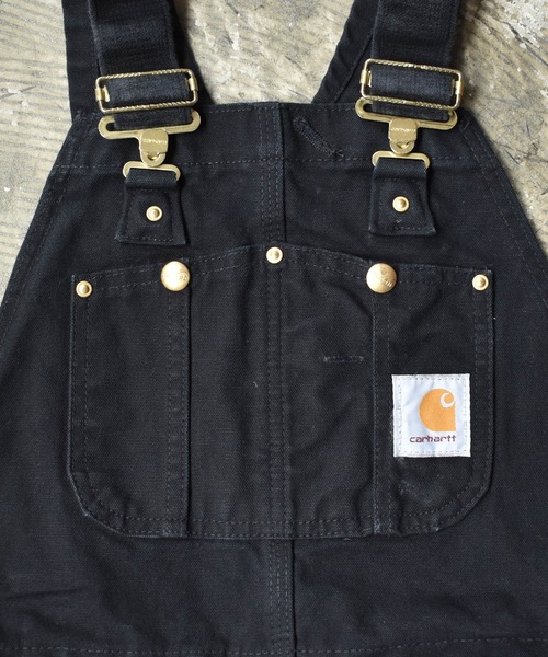 雰囲気抜群 Carhartt/ダック オーバーオール/32/ブラック/US古着 古着 90s Carhartt ブラック ダック Wニー ワーク