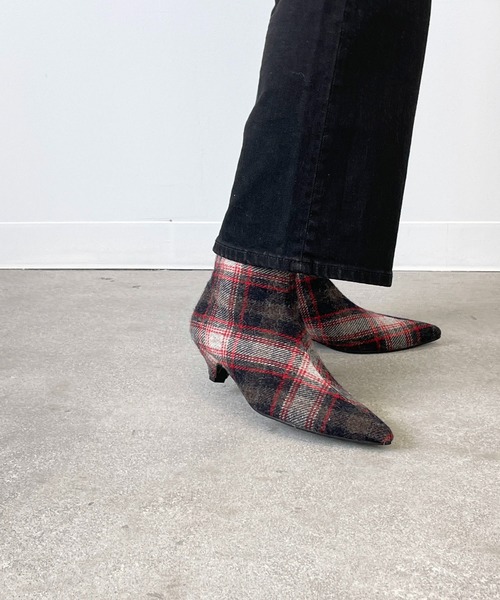 Dhyana.（ディアナドット）の「チェックショートブーツ（ブーツ・レディース・チェック・22.5cm/23.5cm/24.5cm）」の9枚目の写真