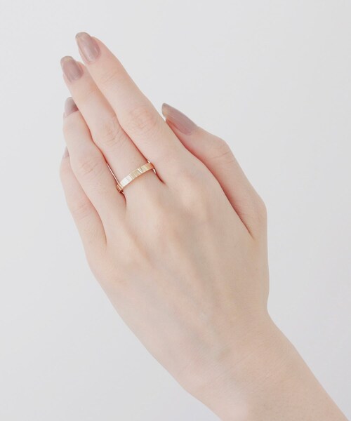 K10ダイヤゴナル ラインリング（リング）｜COCOSHNIK（ココシュニック