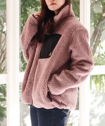 KANGOL（カンゴール）の「【Bk】【KANGOL】ハイネック　ボアジップジャケット（ブルゾン）」