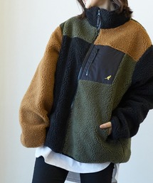 KANGOL（カンゴール）の「【Bk】【KANGOL】ハイネック　ボアジップジャケット（ブルゾン）」