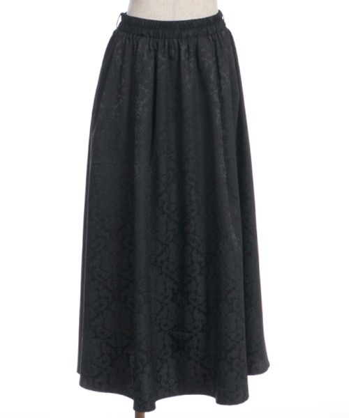 最終価格★yukiemon オーナメント柄ジャガードスカート黒 M タグ付き 8254C-022]grin(グリン) DOTカットジャガードスカート