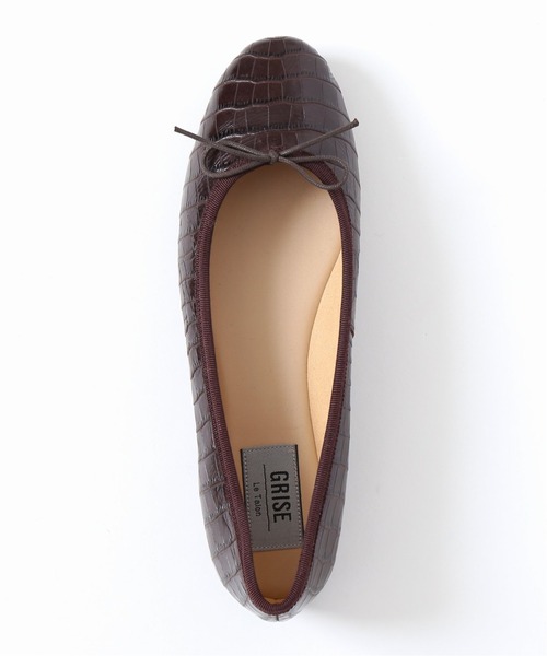 LE TALON(ルタロン)の「GRISE レザーラウンドバレエ◆(バレエシューズ・レディース・ブラウン/ベージュ/ブラック系その他・21.5/22cm/22.5cm/23cm/23.5cm/24cm/24.5cm/25cm/25.5cm)」の4枚目の写真