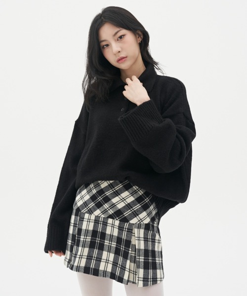 FEKETE プリーツスカート fekete レースミディプリーツスカート M