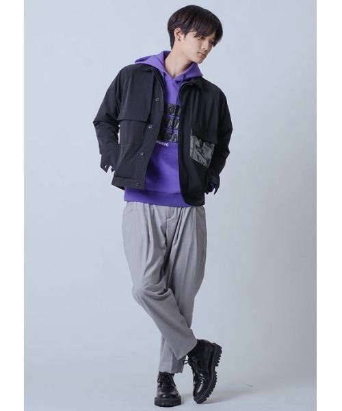 REGIEVO(レジエボ)の「REGIEVO 大人のシンプルなビッグシルエットブルゾン(ブルゾン・メンズ・ブラック/オフホワイト・M/L)」の15枚目の写真