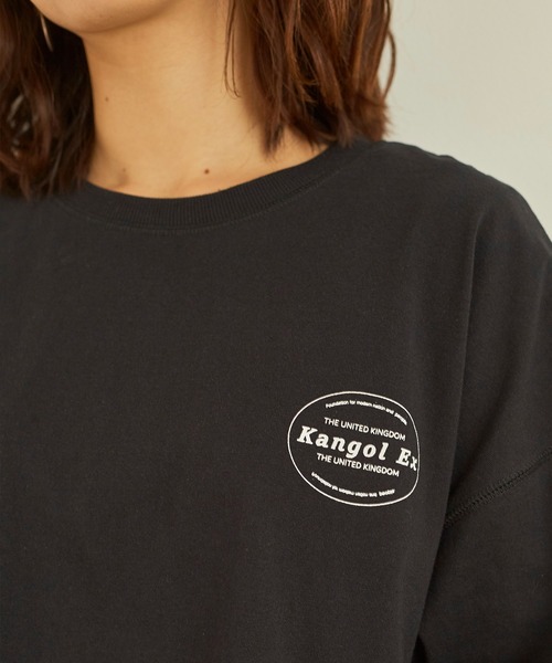 KANGOL EXTRA COMFORT(カンゴールエクストラコンフォート)の「バックプリントMIXロゴ ロングTシャツ(Tシャツ/カットソー・レディース・オフホワイト/クリーム/ブラック/ライトベージュ・L/M/LL)」の10枚目の写真