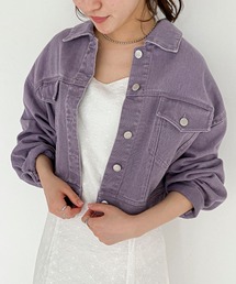 パープル　デニム　ジャケット　ショート丈　Gジャン　サイズM デニムジャケット（パープル系）一覧 - WEAR