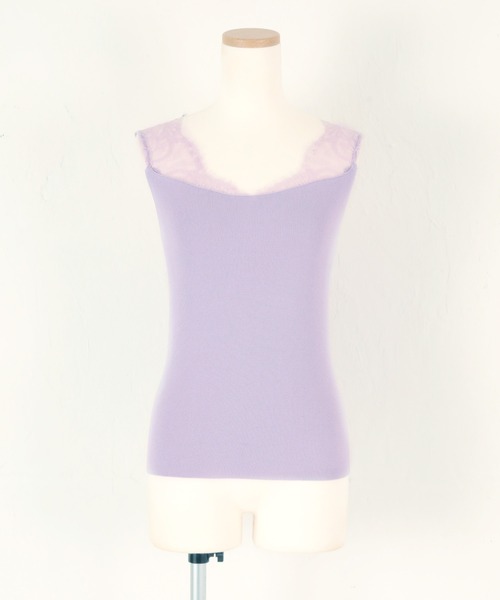 UR'S(ユアーズ)の「肩レースタンクトップ(タンクトップ・レディース・オフホワイト/ラベンダー/グレイッシュベージュ/ブラック・S/M/L)」の13枚目の写真