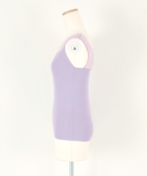 UR'S(ユアーズ)の「肩レースタンクトップ(タンクトップ・レディース・オフホワイト/ラベンダー/グレイッシュベージュ/ブラック・S/M/L)」の11枚目の写真