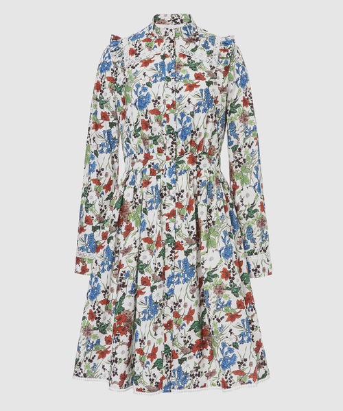 ★美品★ERDEM アーデム　ブラック✖️ブルー　フワラーワンピ Erdem（アーデム）の「ERDEM ワンピース（ワンピース）」 - WEAR