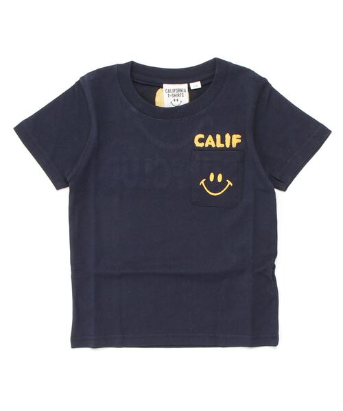 ムラサキスポーツ（ムラサキスポーツ）の「CALIFORNIA T-SHIRTS/カリフォルニア キッズ Tシャツ 202CF3ST196（Tシャツ/カットソー・キッズ・ネイビー/ホワイト/イエロー・110cm/140cm/120cm）」の2枚目の写真