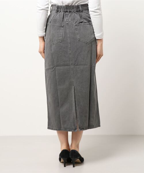 179/WG（イチナナキュウダブルジー）の「ピグメントデニムタイトスカート（デニムスカート・レディース・チャコールグレー/パープル/ブルー・MEDIUM）」の17枚目の写真