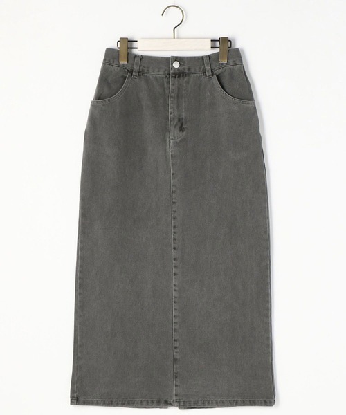 179/WG（イチナナキュウダブルジー）の「ピグメントデニムタイトスカート（デニムスカート・レディース・チャコールグレー/パープル/ブルー・MEDIUM）」の18枚目の写真
