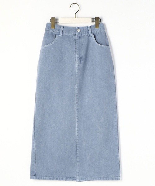 179/WG（イチナナキュウダブルジー）の「ピグメントデニムタイトスカート（デニムスカート・レディース・チャコールグレー/パープル/ブルー・MEDIUM）」の16枚目の写真