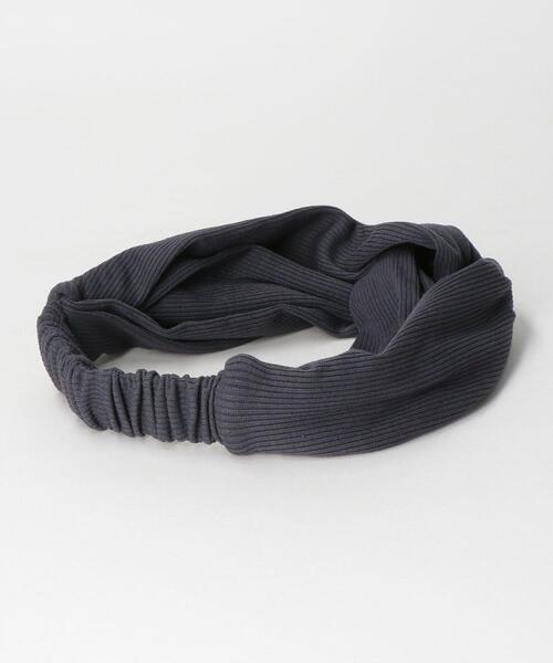 green label relaxing（グリーンレーベルリラクシング）の「SC ムジ クロス ターバン（ヘアバンド・レディース・ダークグレー/ナチュラル・FREE）」の4枚目の写真