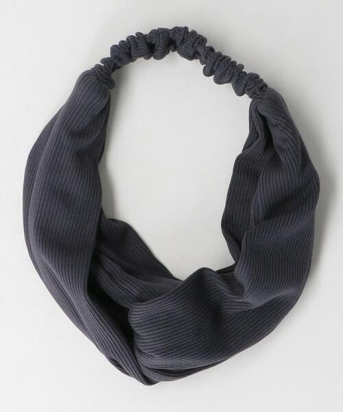 green label relaxing（グリーンレーベルリラクシング）の「SC ムジ クロス ターバン（ヘアバンド・レディース・ダークグレー/ナチュラル・FREE）」の6枚目の写真