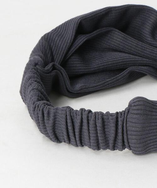 green label relaxing（グリーンレーベルリラクシング）の「SC ムジ クロス ターバン（ヘアバンド・レディース・ダークグレー/ナチュラル・FREE）」の5枚目の写真