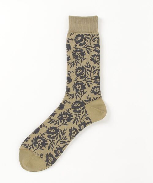 MARCOMONDE（マルコモンド）の「MARCOMONDE（マルコモンド）@花柄ソックス（MEN）（ソックス/靴下・メンズ・ブラック/イエロー/グリーン/グレー・FREE）」の4枚目の写真