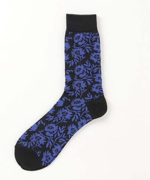 MARCOMONDE（マルコモンド）の「MARCOMONDE（マルコモンド）@花柄ソックス（MEN）（ソックス/靴下・メンズ・ブラック/イエロー/グリーン/グレー・FREE）」の2枚目の写真