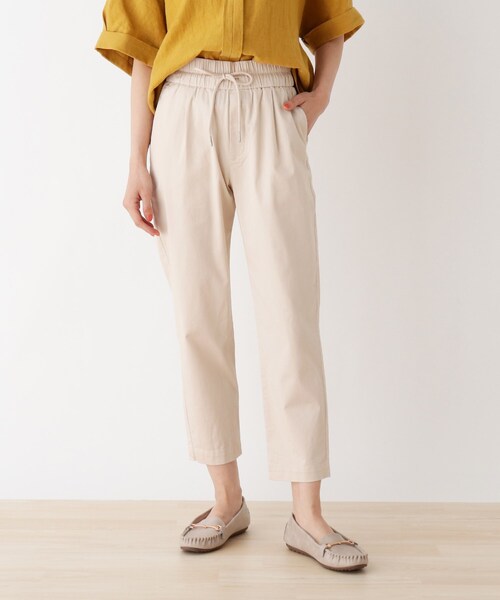 SHOO・LA・RUE(シューラルー)の「◆【追加生産/S-3L】ツイルイージーテーパードパンツ(その他パンツ・レディース・ブラック/ネイビー/オリーブ/アイボリー/ライトブルー・01/02/03/04/05)」の1枚目の写真