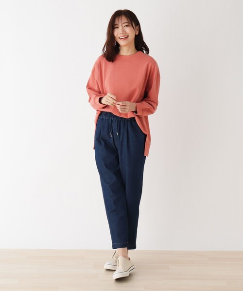 SHOO・LA・RUE(シューラルー)の「◆【追加生産/S-3L】ツイルイージーテーパードパンツ(その他パンツ・レディース・ブラック/ネイビー/オリーブ/アイボリー/ライトブルー・01/02/03/04/05)」の12枚目の写真