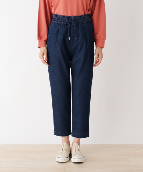 SHOO・LA・RUE(シューラルー)の「◆【追加生産/S-3L】ツイルイージーテーパードパンツ(その他パンツ・レディース・ブラック/ネイビー/オリーブ/アイボリー/ライトブルー・01/02/03/04/05)」の6枚目の写真