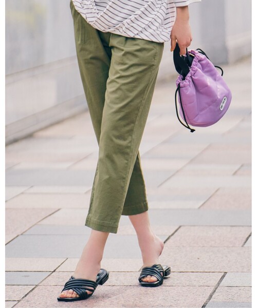 SHOO・LA・RUE(シューラルー)の「◆【追加生産/S-3L】ツイルイージーテーパードパンツ(その他パンツ・レディース・ブラック/ネイビー/オリーブ/アイボリー/ライトブルー・01/02/03/04/05)」の9枚目の写真