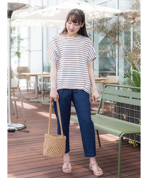 SHOO・LA・RUE(シューラルー)の「◆【追加生産/S-3L】ツイルイージーテーパードパンツ(その他パンツ・レディース・ブラック/ネイビー/オリーブ/アイボリー/ライトブルー・01/02/03/04/05)」の13枚目の写真