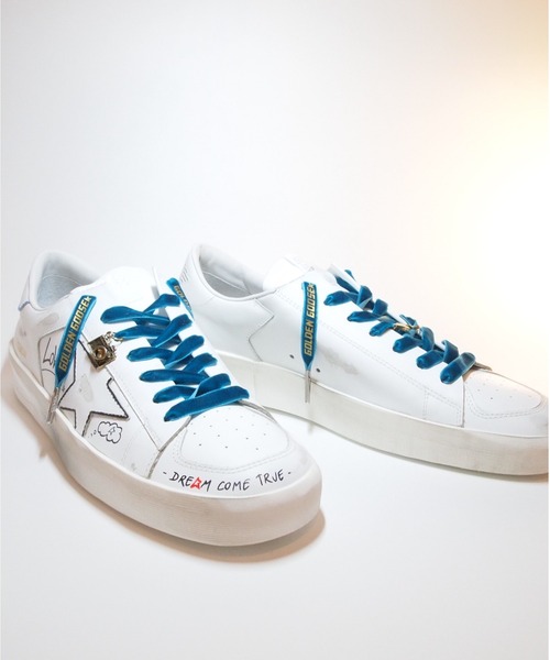 GOLDEN GOOSE（ゴールデングース）の「【ZOZO限定】GOLDEN GOOSE LAB Customized Stardan sneakers/white leather with green velvet laces GOLDEN GOOSE logo（スニーカー・メンズ・ホワイト系その他・40/42/39/43/41/44）」の8枚目の写真
