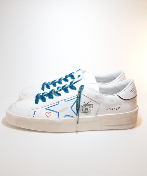 GOLDEN GOOSE（ゴールデングース）の「【ZOZO限定】GOLDEN GOOSE LAB Customized Stardan sneakers/white leather with green velvet laces GOLDEN GOOSE logo（スニーカー・メンズ・ホワイト系その他・40/42/39/43/41/44）」の12枚目の写真