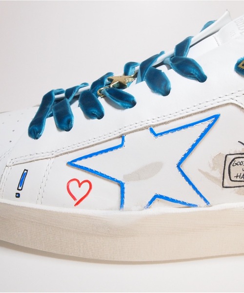 GOLDEN GOOSE（ゴールデングース）の「【ZOZO限定】GOLDEN GOOSE LAB Customized Stardan sneakers/white leather with green velvet laces GOLDEN GOOSE logo（スニーカー・メンズ・ホワイト系その他・40/42/39/43/41/44）」の3枚目の写真