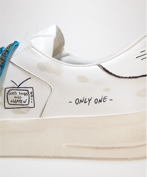 GOLDEN GOOSE（ゴールデングース）の「【ZOZO限定】GOLDEN GOOSE LAB Customized Stardan sneakers/white leather with green velvet laces GOLDEN GOOSE logo（スニーカー・メンズ・ホワイト系その他・40/42/39/43/41/44）」の5枚目の写真
