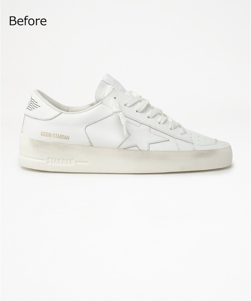 GOLDEN GOOSE（ゴールデングース）の「【ZOZO限定】GOLDEN GOOSE LAB Customized Stardan sneakers/white leather with green velvet laces GOLDEN GOOSE logo（スニーカー・メンズ・ホワイト系その他・40/42/39/43/41/44）」の17枚目の写真