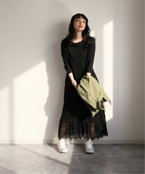 セール レースドッキングワッフルワンピース 手洗い可能 ワンピース Slobe Iena スローブイエナ のファッション通販 Zozotown