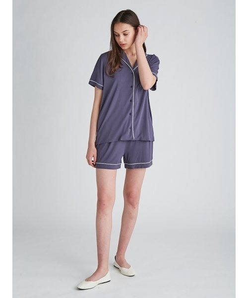 gelato pique(ジェラートピケ)の「クールレーヨンショートパンツ(その他ルームウェア・レディース・ネイビー/ラベンダー・FREE)」の7枚目の写真