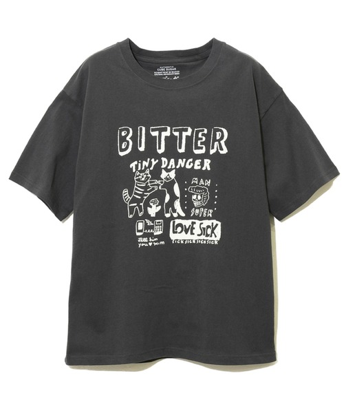 CUBE SUGAR（キューブシュガー）の「CUBE SUGAR/キューブシュガー　パッケージプリントクルーTEE（Tシャツ/カットソー・レディース・チャコールグレー/ホワイト・FREE）」の2枚目の写真
