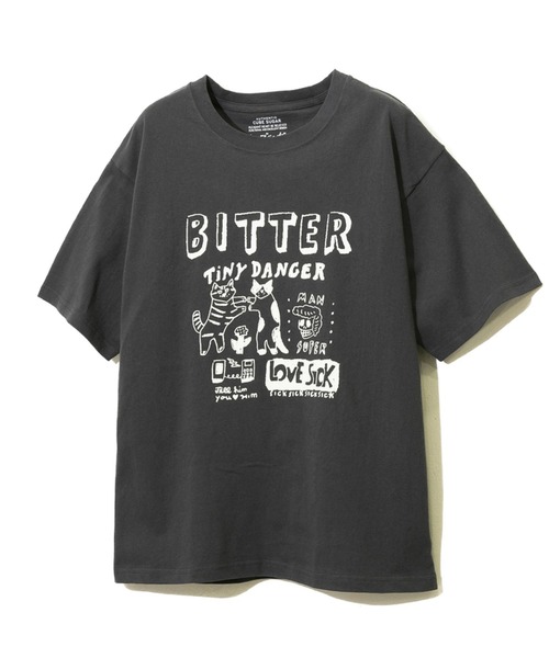 CUBE SUGAR（キューブシュガー）の「CUBE SUGAR/キューブシュガー　パッケージプリントクルーTEE（Tシャツ/カットソー・レディース・チャコールグレー/ホワイト・FREE）」の6枚目の写真