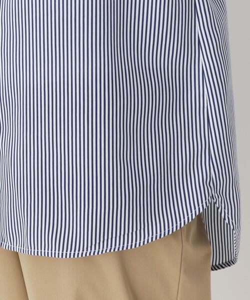 pink adobe（ピンクアドベ）の「◆【M-3L】ビブ切り替えバンドカラーシャツ（シャツ/ブラウス・レディース・ライトグレー/アイボリー系2/チャコールグレー/アイボリー・42/40/38/44）」の7枚目の写真