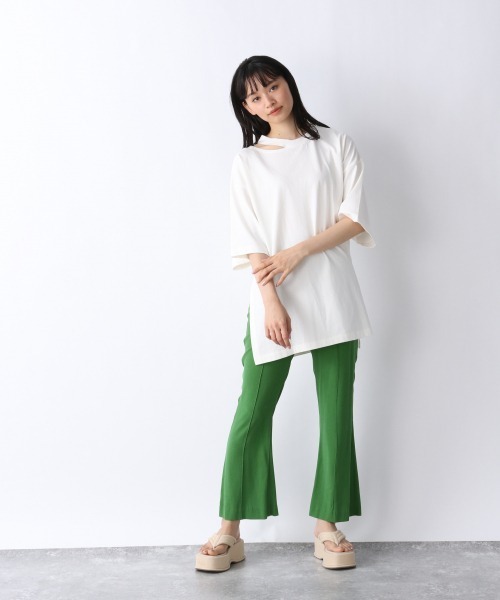 JEANASIS（ジーナシス）の「リサイクルコットンネックスリットBIGTEE/948170（Tシャツ/カットソー・レディース・ホワイト/グレー/ブラック・FREE）」の18枚目の写真