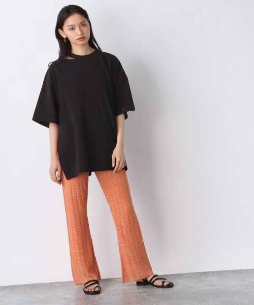 JEANASIS（ジーナシス）の「リサイクルコットンネックスリットBIGTEE/948170（Tシャツ/カットソー・レディース・ホワイト/グレー/ブラック・FREE）」の21枚目の写真