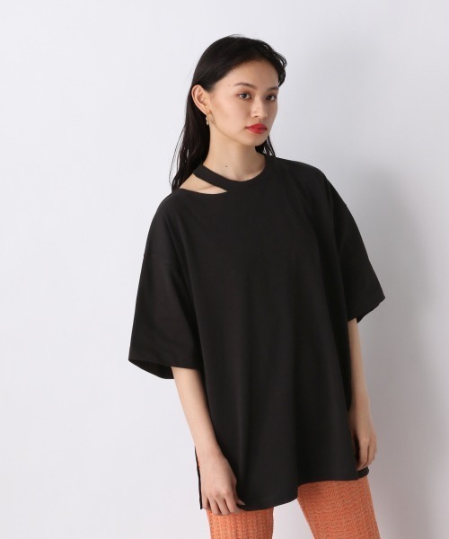 JEANASIS（ジーナシス）の「リサイクルコットンネックスリットBIGTEE/948170（Tシャツ/カットソー・レディース・ホワイト/グレー/ブラック・FREE）」の14枚目の写真